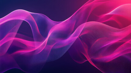 Obraz premium Energetic gradient from neon pink to deep violet, with dynamic abstract shapes that curve and twist through the background, creating energy.
