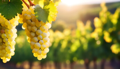 Fototapeta premium blurred background white grapes