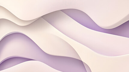 Minimalist abstract background in soft lavender and pale cream, with smooth, rounded neumorphic shapes and gentle shadows for a modern, sleek look.