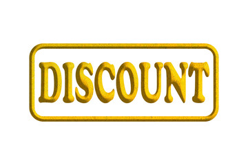 discount tag 3d illustration, gold motive, label for an advertising campaign, collection for your unique selling poster, banner ads