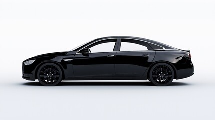 Obraz premium Sleek Black Sedan with Luxury Features