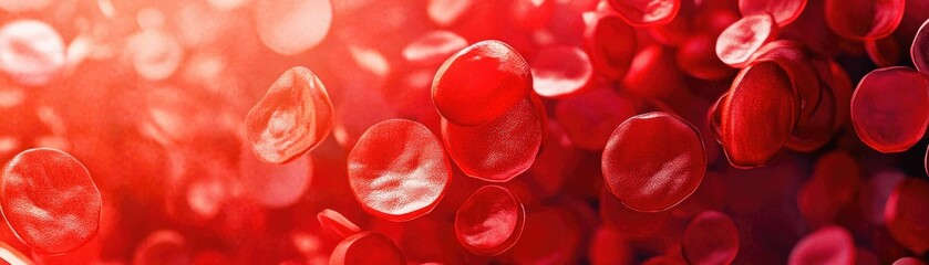 Blood cells 3d background red