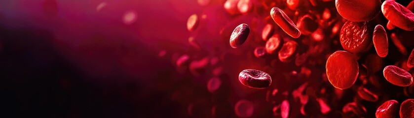Blood cells 3d background red