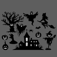 halloween background with bats