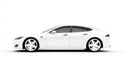 Sleek Modern White Car Profile Image