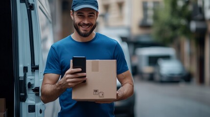 delivery person delivering boxes