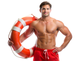 Lifeguard isolated on transparent background