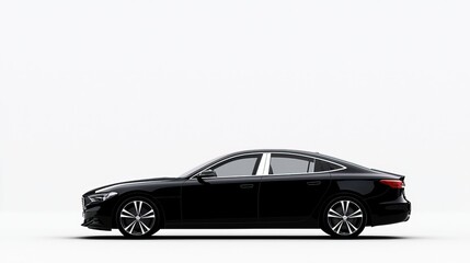 Naklejka premium Sleek Black Luxury Sedan Vehicle Design