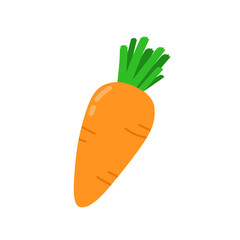 Cute Carrot Clip Art. Fresh Carrot Illustration.