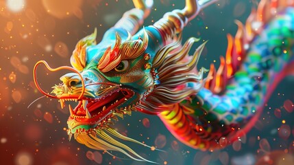 Dragon dance for chinese new year