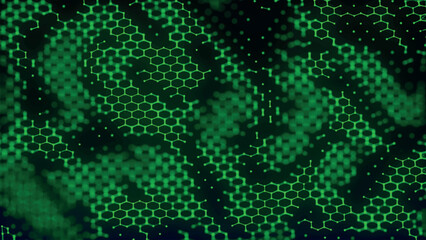 Futuristic hexagon background. Abstract technology background. Technology concept. Big data. 3D wave. Vector illustration.