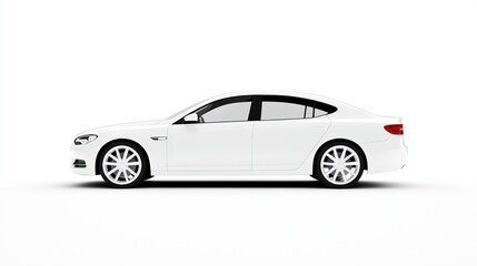 Obraz premium Sleek White Sports Car with Black Accents