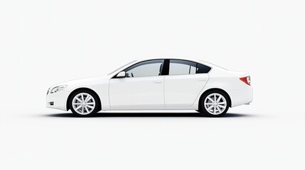 Obraz premium A Simple, White Car in Focus