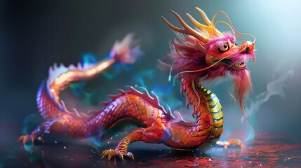 Dragon dance for chinese new year