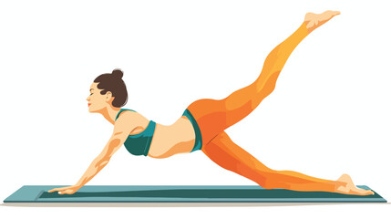 Professional Yoga Brochure Template with Flat Vector Design Element