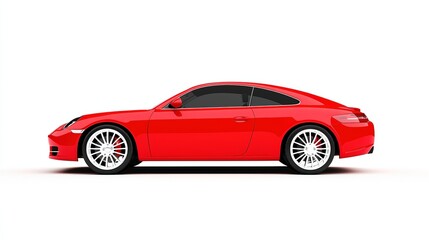 Obraz premium Vibrant Red Sports Car in Elevation