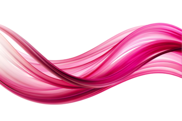 Pink flow swirl wave or intertwined design, isolated on transparent background