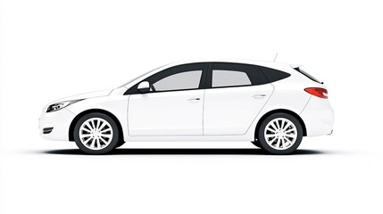 Fototapeta premium Sleek Modern White Hatchback Car Design