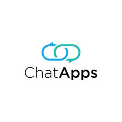 Chat apps logo icon vector
