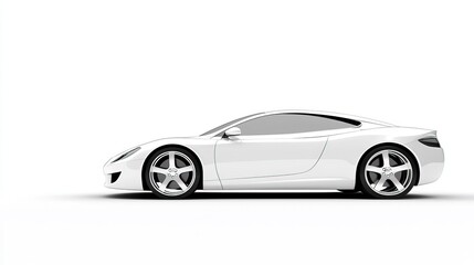 Futuristic Sports Car Design in Black and White