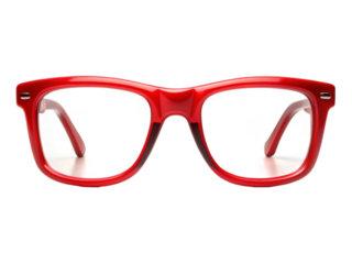 Red glasses isolated on transparent background