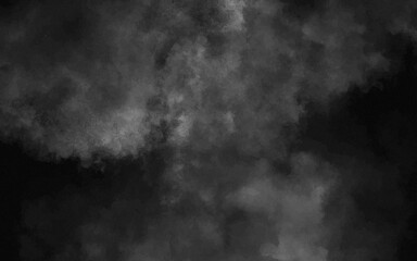 Abstract black and white realistic smoke clouds with shadow overlay effect background. Mystery dark background with spooky white light and fog. Vector illustration of smoky mist toxic vapor on floor.