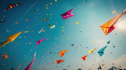 Colourful kites wallpaper