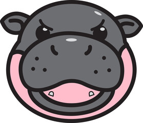 Baby cute pygmy hippo