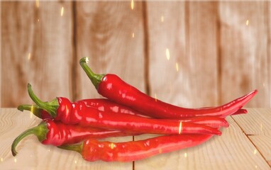 Red hot Chili pepper on the desk