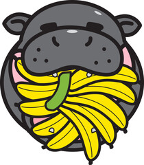 Baby cute pygmy hippo