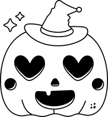 Halloween pumpkin outline