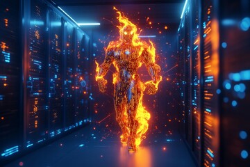 Fototapeta premium Firewall Guardian, Cybersecurity