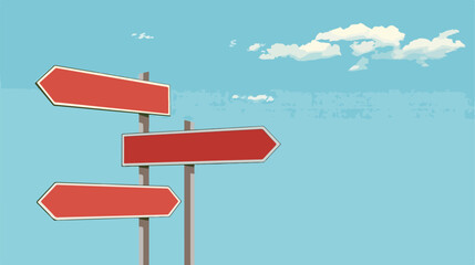 Two Road Signs Against Blue Skies - Professional Stock Photo