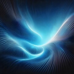 Abstract blue glow background  rays. 3D illustration.
