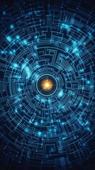 Fototapeta premium Encrypted Labyrinth, Cybersecurity