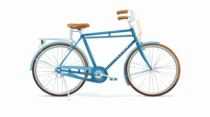 Vintage Retro Bicycle Background Flat Vector Isolated