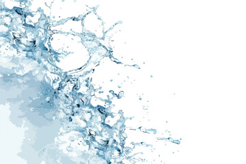 Transparent Water Background Single Clipart Isolated White Bac