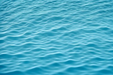 Obraz premium A cyan blue water ripple background with a calm crystal clear wave pattern, Ai Generate 