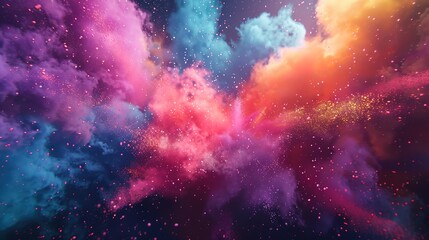 Naklejka premium Clourful cloud wallpaper