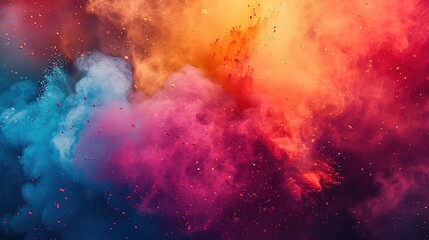 Obraz premium colourful cloud of holi festival