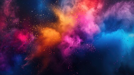 Naklejka premium colourful cloud of holi festival