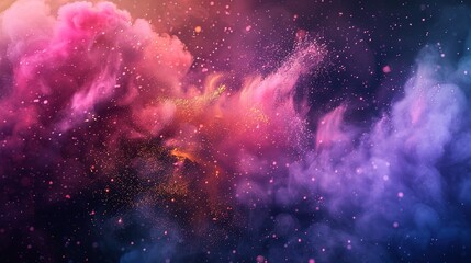 Obraz premium colourful cloud of holi festival