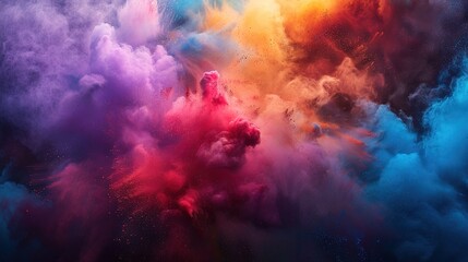 Fototapeta premium colourful cloud of holi festival