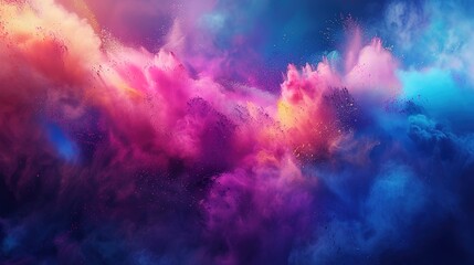 Fototapeta premium colourful cloud of holi festival