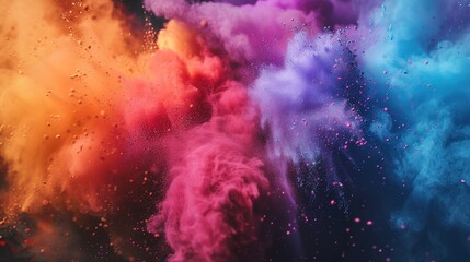 Fototapeta premium colourful cloud of holi festival