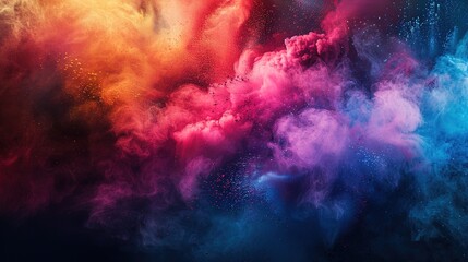 Fototapeta premium colourful cloud of holi festival