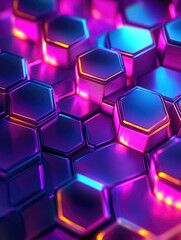 Vibrant Honeycomb Lighting Display