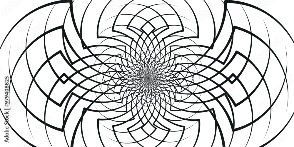 Poster spiral sound wave rhythm line dynamic abstract vector background