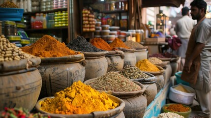 Fototapeta premium Indian spice wallpaper