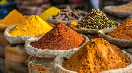 Fototapeta premium Indian spice wallpaper